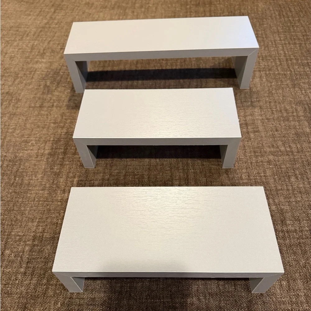 Gray Decorative Wall Shelves / Floating Shelves - Set of 3